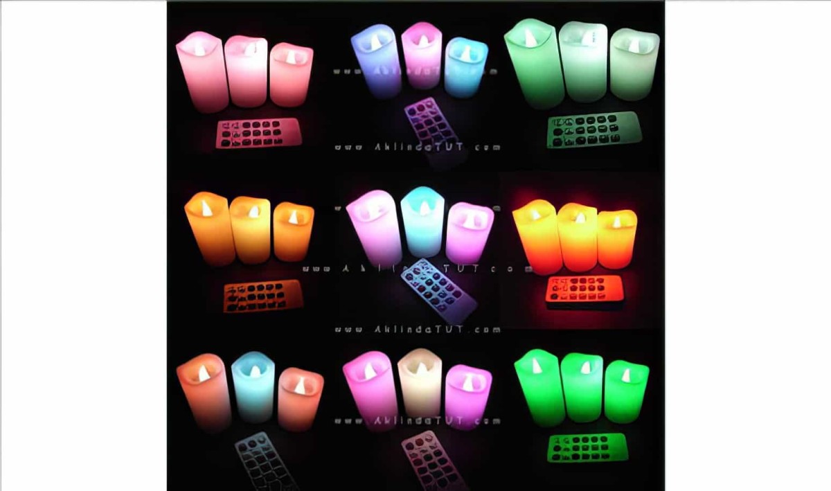 3 Adet Rgb Kumandalı Renk Değiştiren Elektronik Led Mum - 2