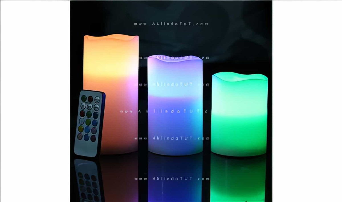3 Adet Rgb Kumandalı Renk Değiştiren Elektronik Led Mum - 4