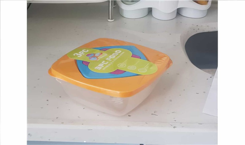 3 Parça Plastik Saklama Kabı Kapaklı Renkli Kare İç İçe Geçen - 1