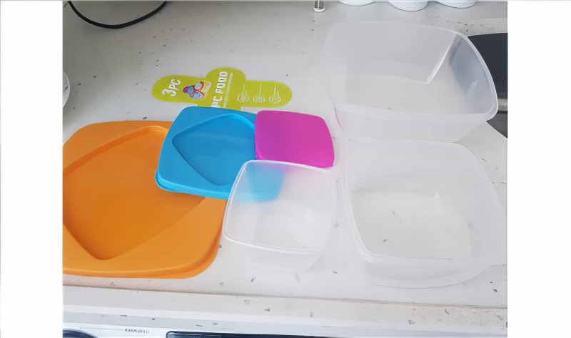 3 Parça Plastik Saklama Kabı Kapaklı Renkli Kare İç İçe Geçen - 4