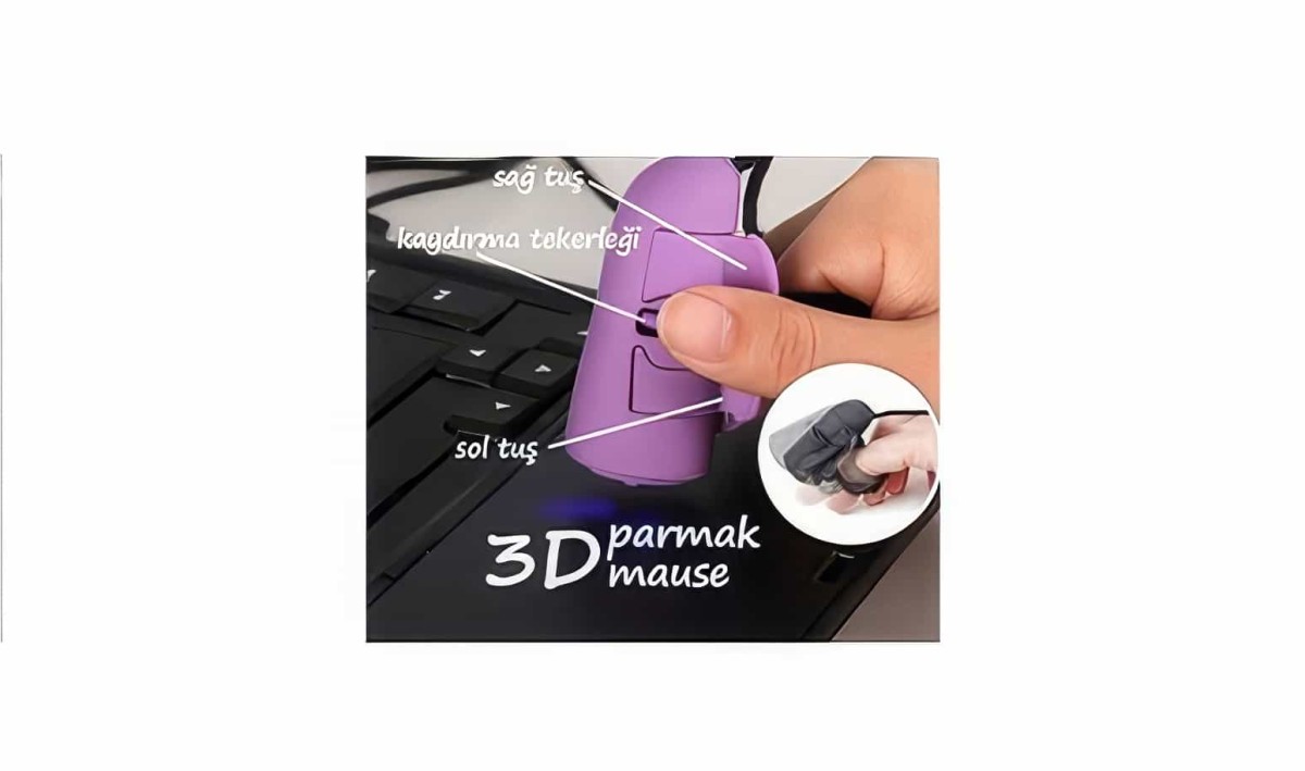 3d Usb Parmak Fare - Optik Finger Mouse (Parmağa Takılan Fare Mouse ) - 6