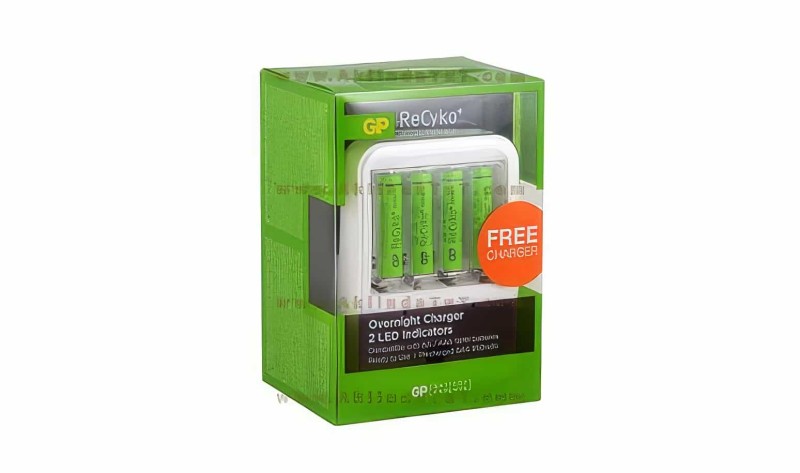 4 Adet Gp Recyko 1000 Serisi Aaa Şarjlı İnce Kalem Pil + Gp Pb420gse (220v) Pil Şarj Cihazı - 1