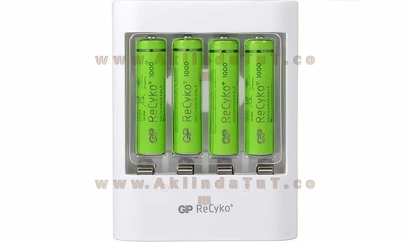 4 Adet Gp Recyko 1000 Serisi Aaa Şarjlı İnce Kalem Pil + Gp U411 Usb Pil Şarj Cihazı - 3