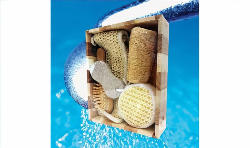 5 Parça Kare Kutulu Ahşap Spa Banyo Seti Hediyelik - 2