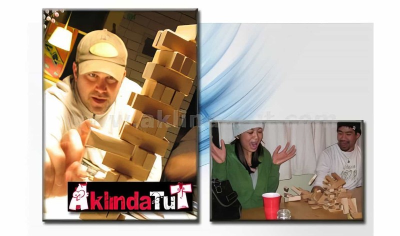 54 Parça Numaralı Ahşap Denge Oyunu - Zeka Oyunu Wooden Block Puzzle - 1