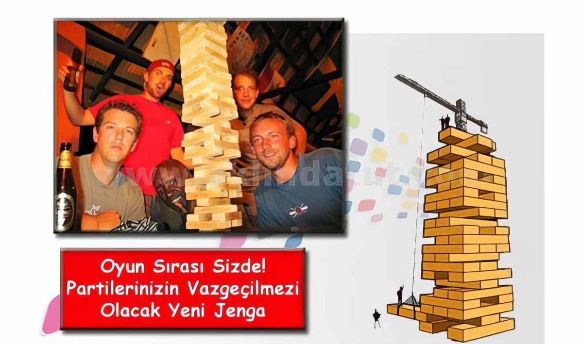 54 Parça Numaralı Ahşap Denge Oyunu - Zeka Oyunu Wooden Block Puzzle - 4