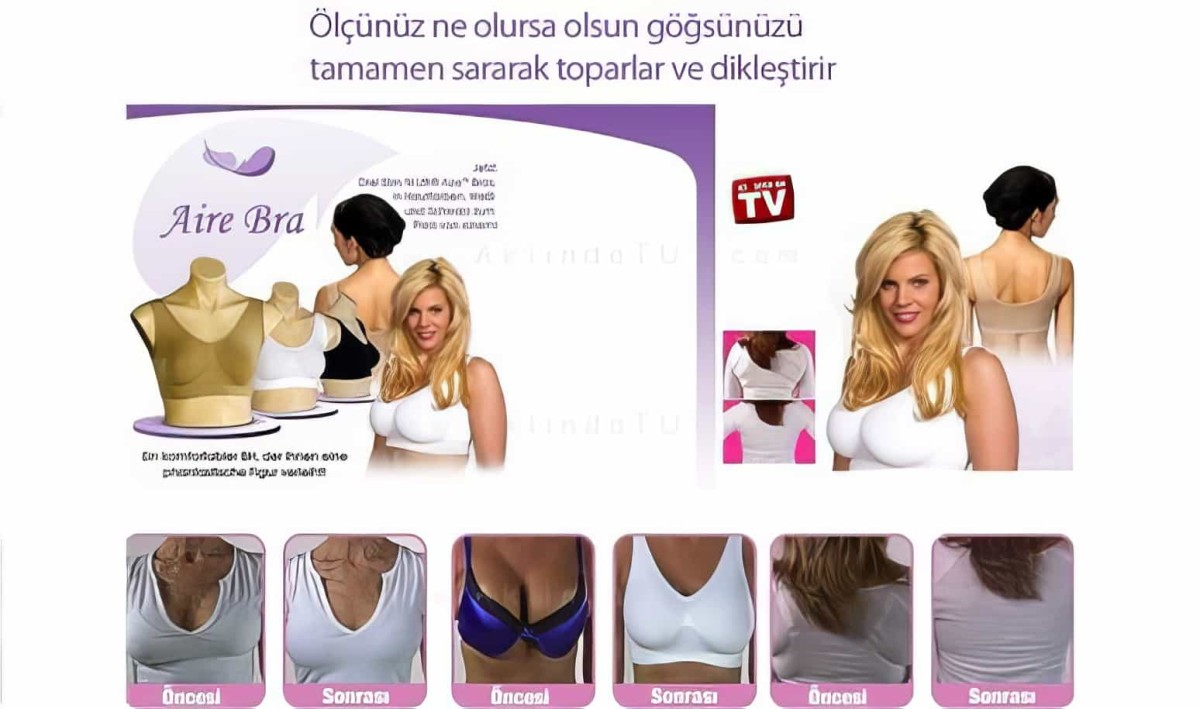 Aire Bra Toparlayıcı Dikişsiz 3 Renk Sütyen Seti - 6