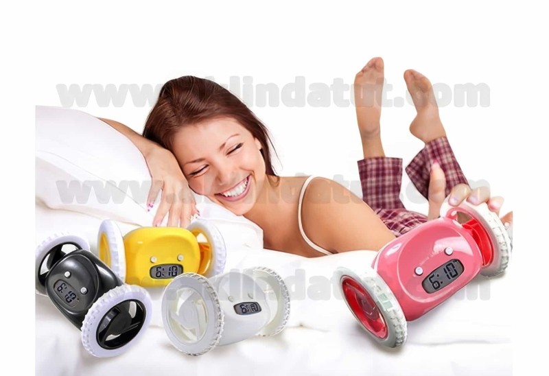 Alarm Çalınca Yüksekten Atlayıp Kaçan Clocky Alarmlı Saat - 2