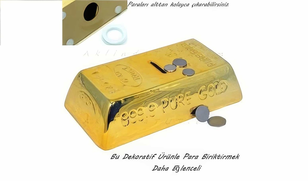 Altın Külçesi Kumbara - Gold Bullion Money Box - 1