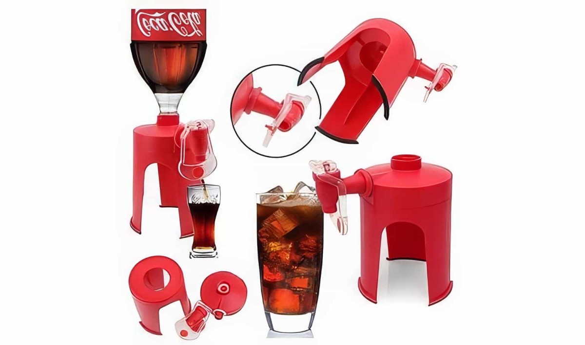 Ayaklı Pet Şişe İçecek Sebili - Mini Coke Dispenser - 2