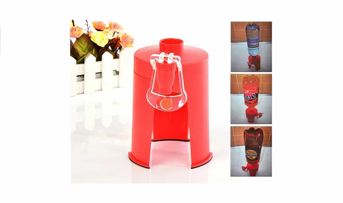 Ayaklı Pet Şişe İçecek Sebili - Mini Coke Dispenser - 5