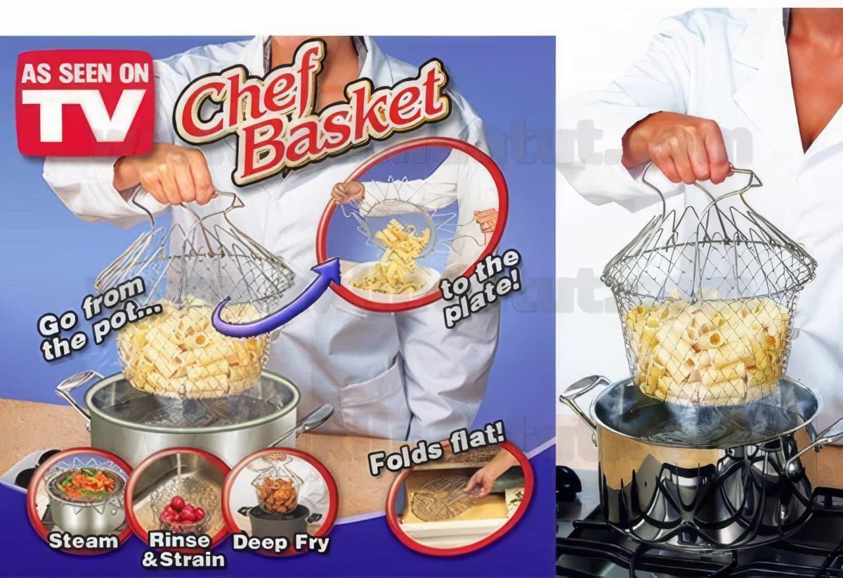 Chef Basket Çok Fonksiyonlu Pratik Süzgeç - 1
