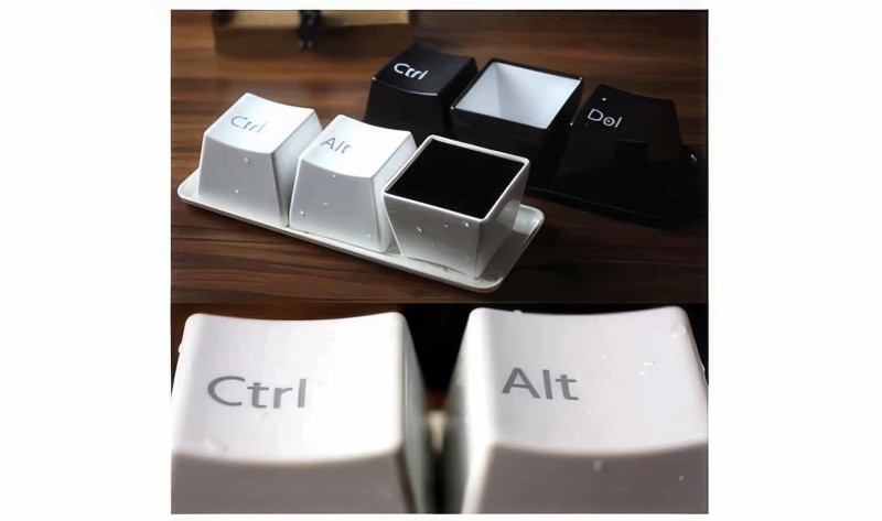 Ctrl Alt Del Şeklinde Kase Takımı 3lü Set - 3