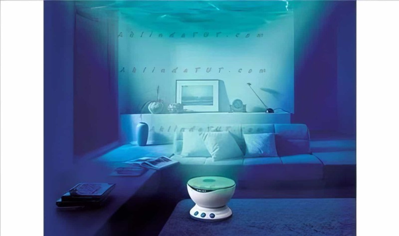 Dalgalar Gece Işığı Projektör Hoparlör - Daren Waves Ocean Projector Night Light Speaker Lamp - 1