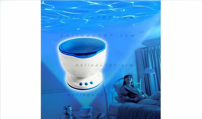 Dalgalar Gece Işığı Projektör Hoparlör - Daren Waves Ocean Projector Night Light Speaker Lamp - 2
