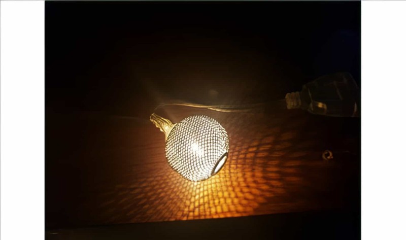 Dekoratif Led Metal Zincir Şerit Toplar - Gümüş Renk 20 Adet - 2