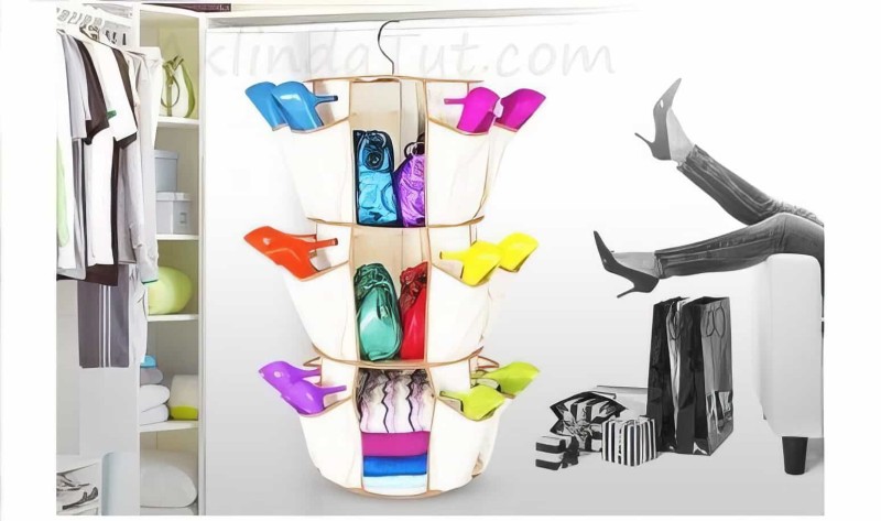 Dönebilen Ayakkabı Ve Çanta Rafı 3 Katlı (smart Carousel Organizer) - 3