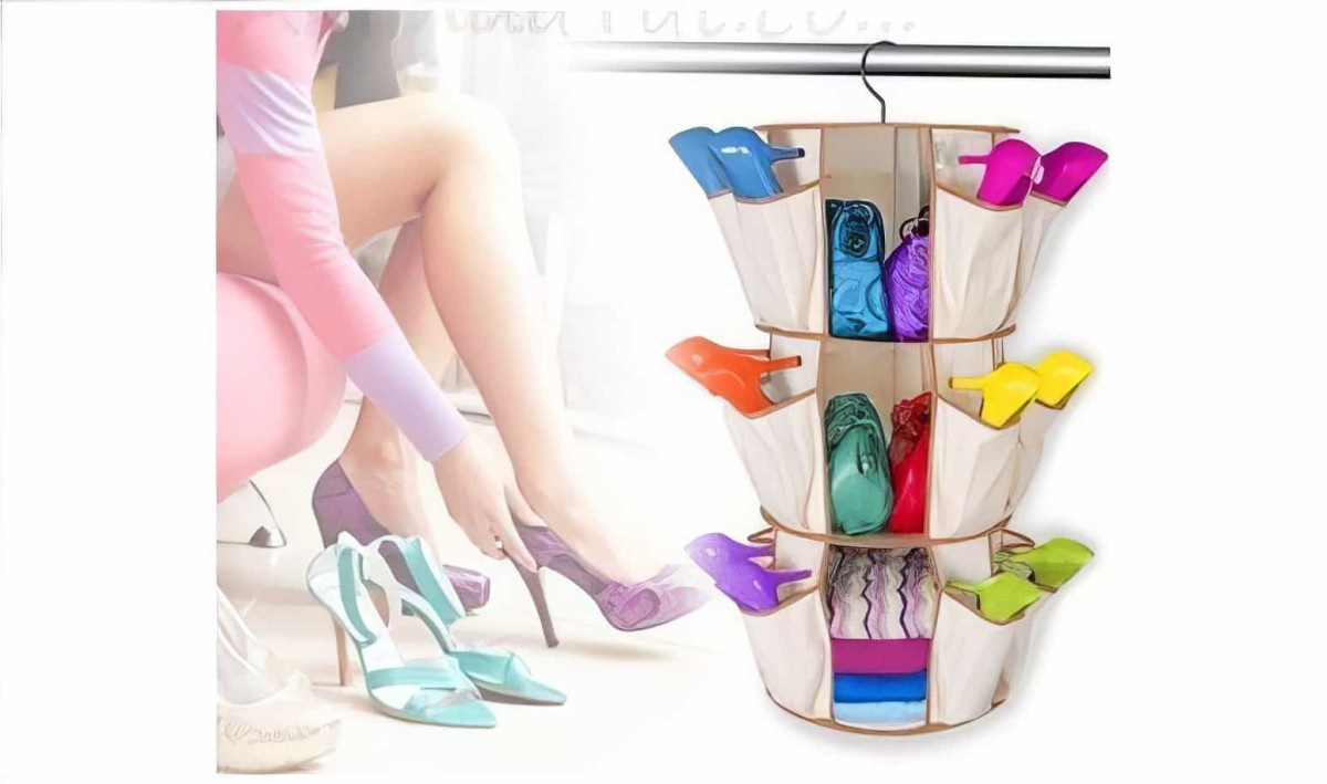 Dönebilen Ayakkabı Ve Çanta Rafı 3 Katlı (smart Carousel Organizer) - 5