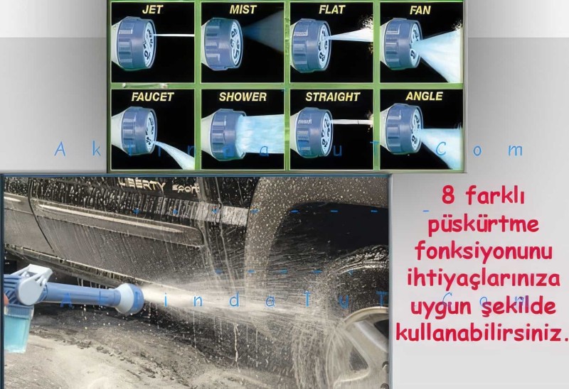Ez Water Jet Deterjan Hazneli 8 Farklı Basınçlı Su Tabancası - 2