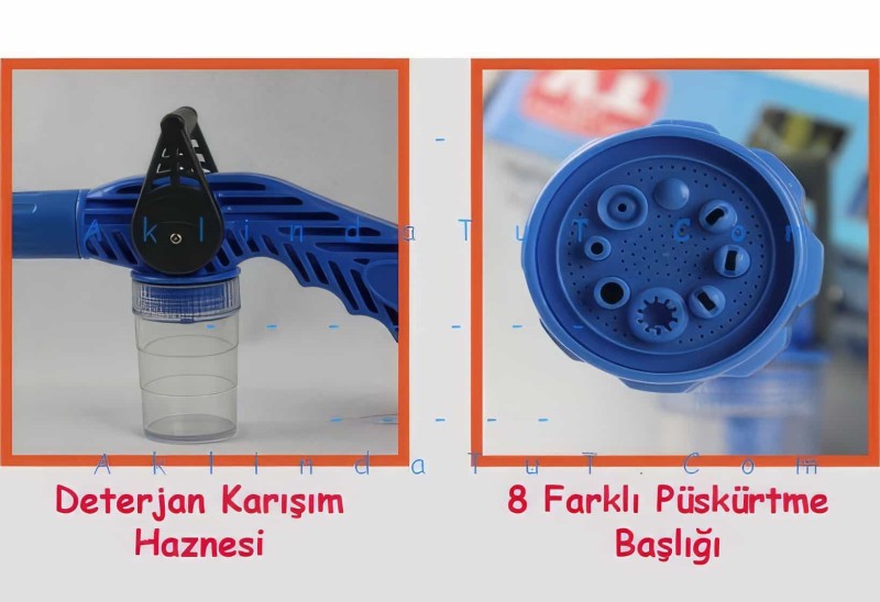 Ez Water Jet Deterjan Hazneli 8 Farklı Basınçlı Su Tabancası - 4