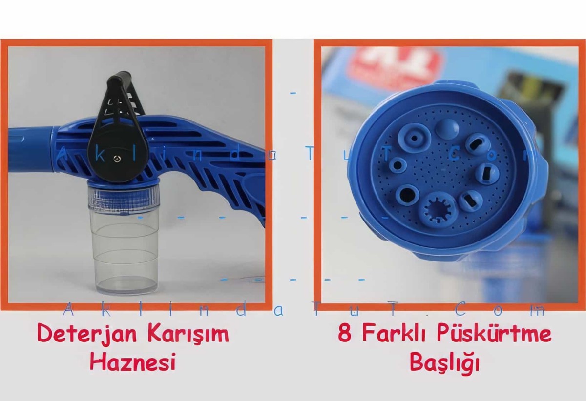Ez Water Jet Deterjan Hazneli 8 Farklı Basınçlı Su Tabancası - 4