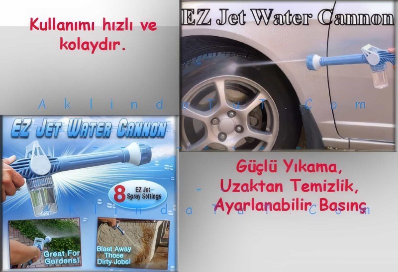 Ez Water Jet Deterjan Hazneli 8 Farklı Basınçlı Su Tabancası - 5