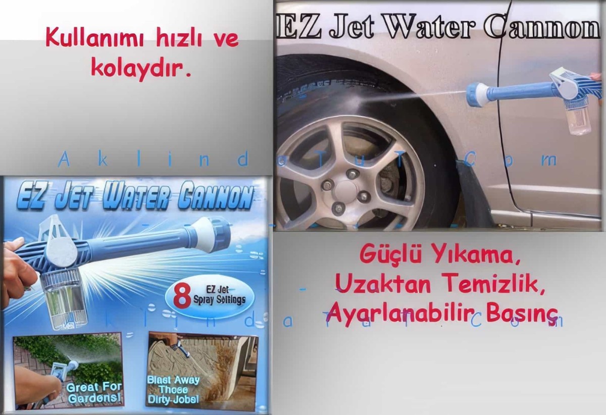 Ez Water Jet Deterjan Hazneli 8 Farklı Basınçlı Su Tabancası - 5