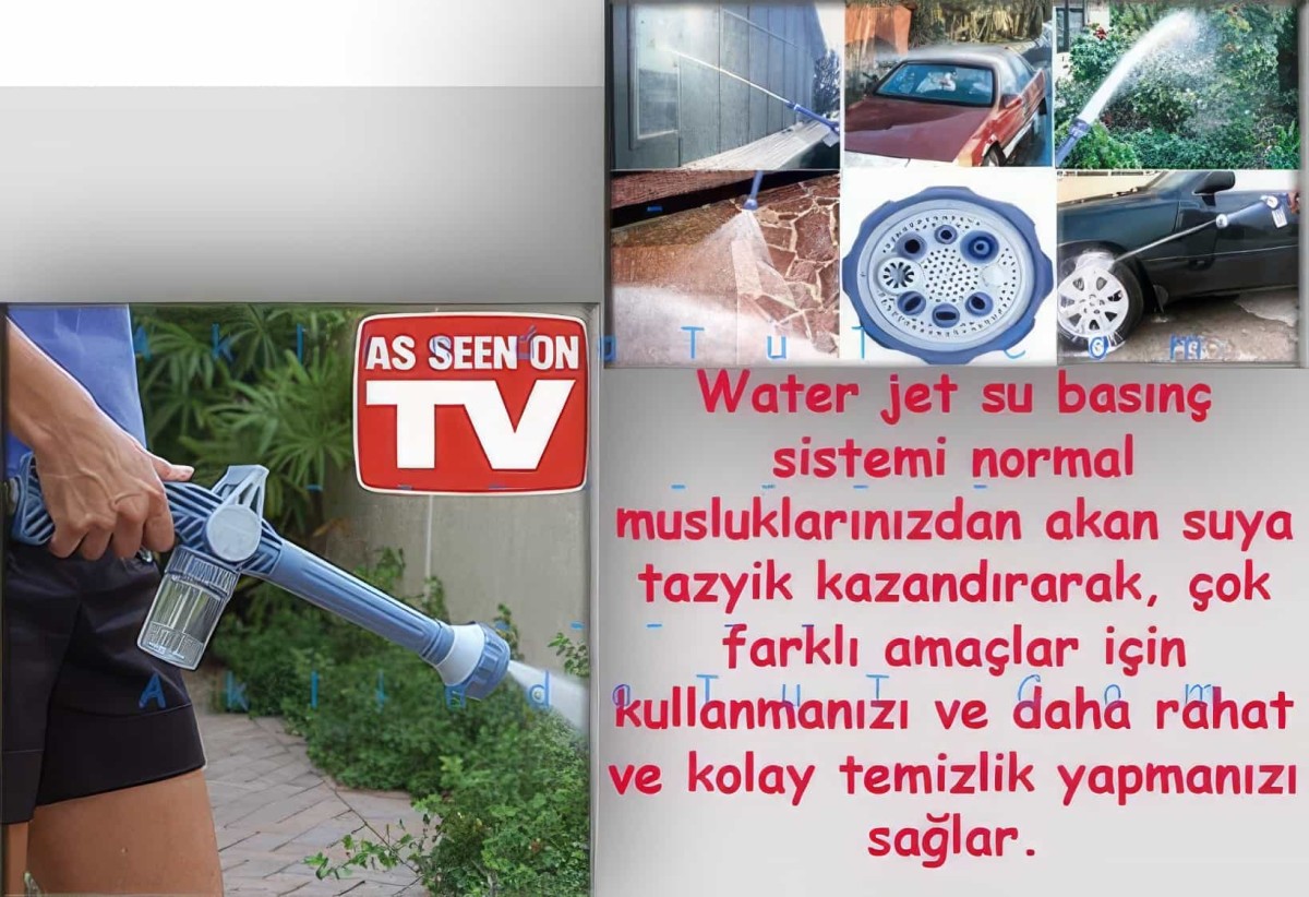 Ez Water Jet Deterjan Hazneli 8 Farklı Basınçlı Su Tabancası - 6