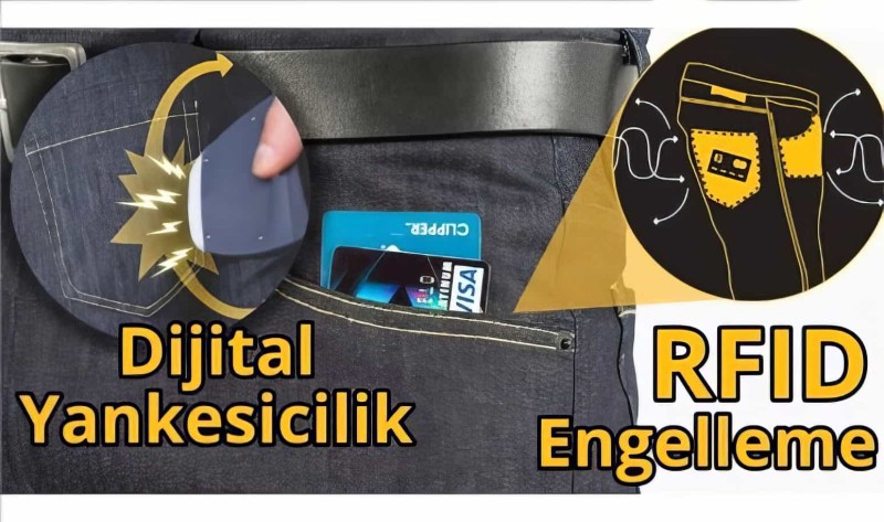 Faraday Metal Cüzdan - Temassız Özellikli Kredi Kartlar İçin Hırsızlığa Karşı Metal Cüzdan - 5