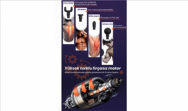 Fascial Gun Darbeli Titreşimli Masaj Tabancası Vurmalı Kas Rahatlatıcı - 3