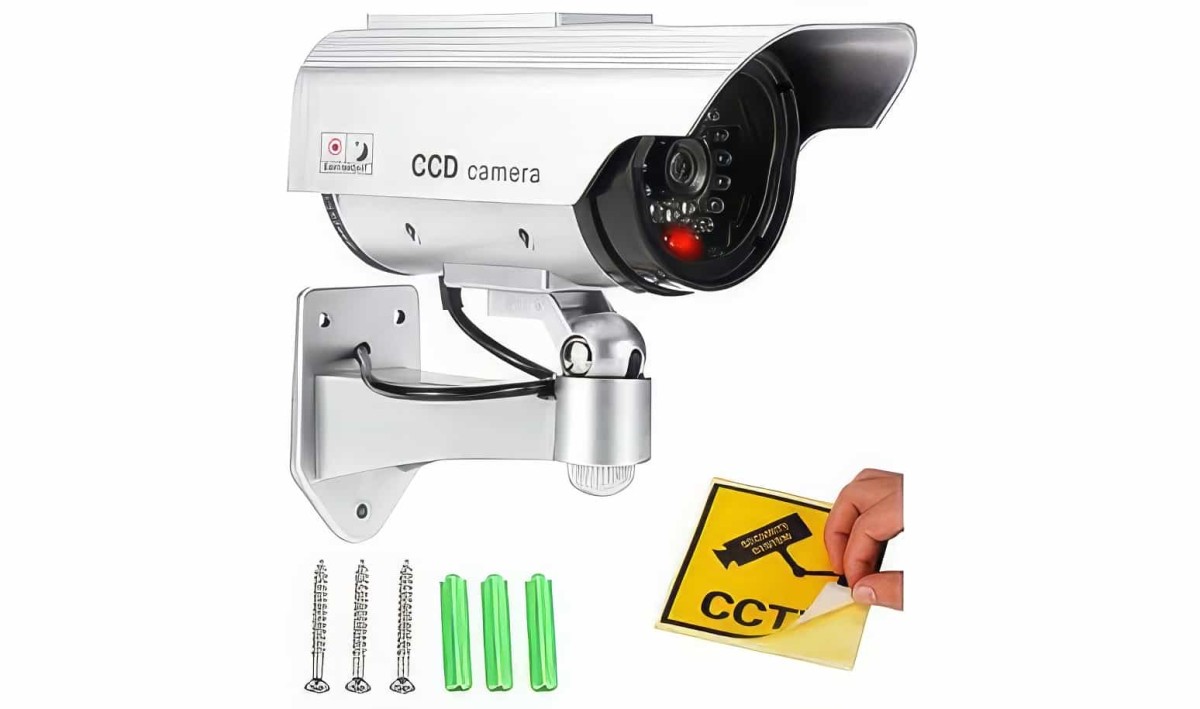 Gece Görüşlü Caydırıcı Gerçekçi Görünümlü - Sahte Güvenlik Kamera Ccd - 3