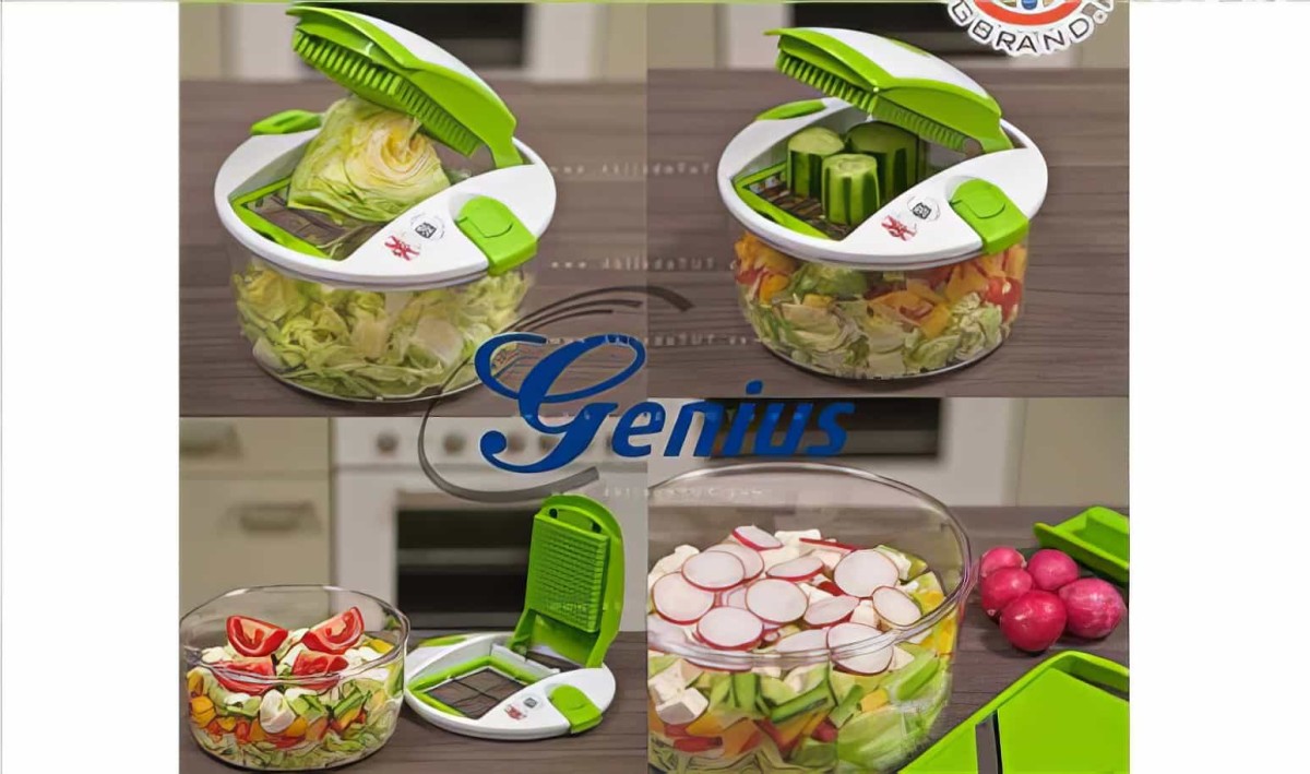 Genius Salat Chef Smart Çok Amaçlı Mekanik Mutfak Şefi Doğrayıcı Ve Dilimleyici - 3