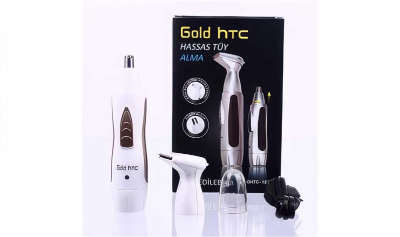 Gold Htc Ghtc-1222 Bıyık Ense Sakal Düzeltme - Kulak Burun Kılı Alma Tüy Kesme Makinesi 2 İn 1 Traş Makinesi - 5