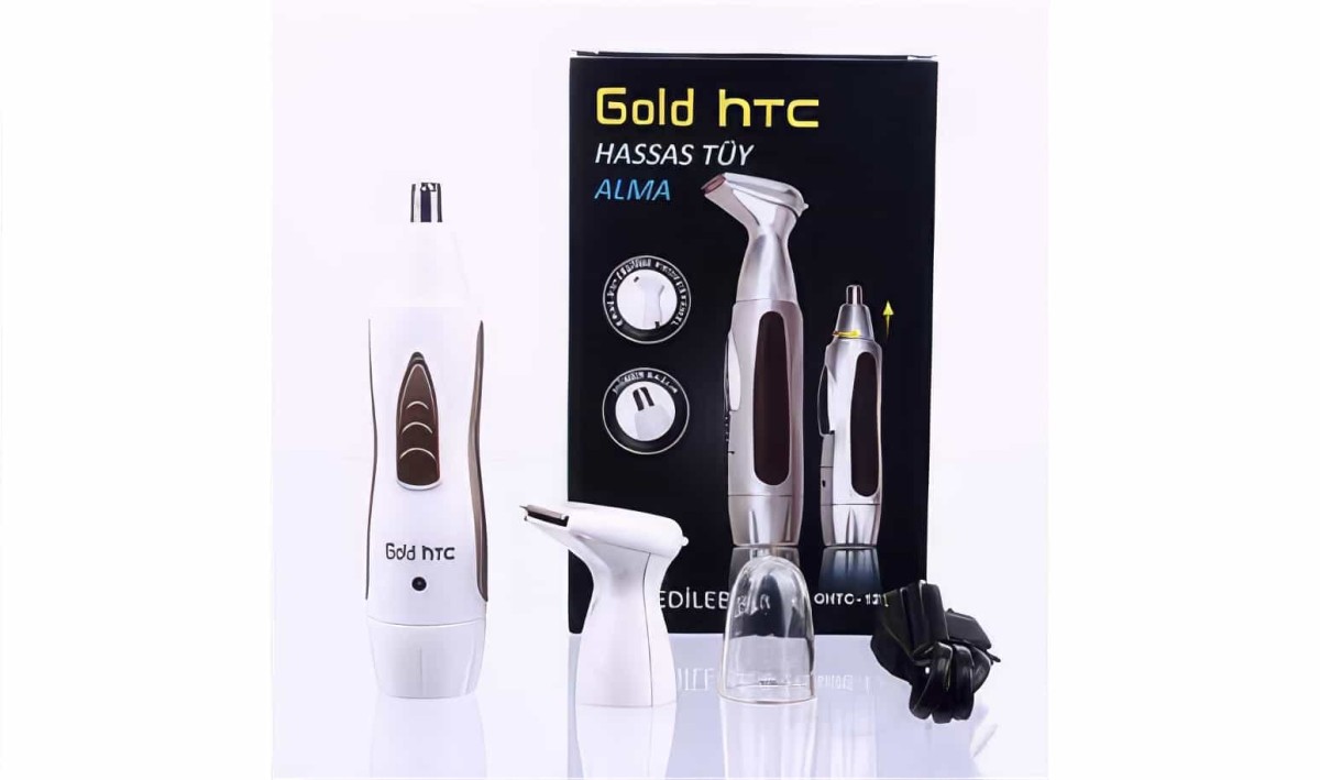Gold Htc Ghtc-1222 Bıyık Ense Sakal Düzeltme - Kulak Burun Kılı Alma Tüy Kesme Makinesi 2 İn 1 Traş Makinesi - 5