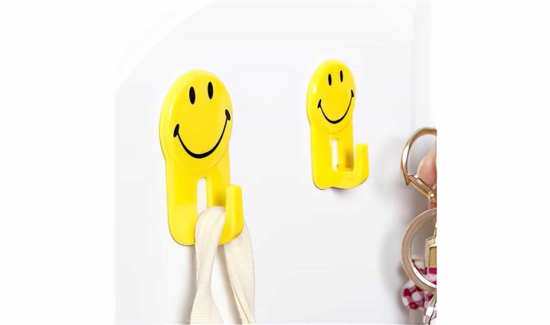 Gülen Yüz Kanca Pratik Yapışkanlı Sarı Askı Seti 3'lü Lovely Hooks - 6