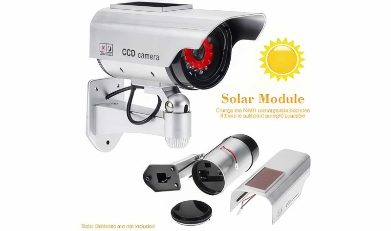Güneş Enerjili - Solar Powered - Caydırıcı Gerçekçi Görünümlü - Sahte Güvenlik Kamera Ccd - Gece Görüşlü - 1