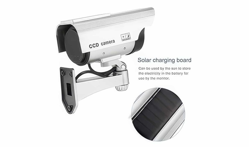 Güneş Enerjili - Solar Powered - Caydırıcı Gerçekçi Görünümlü - Sahte Güvenlik Kamera Ccd - Gece Görüşlü - 4