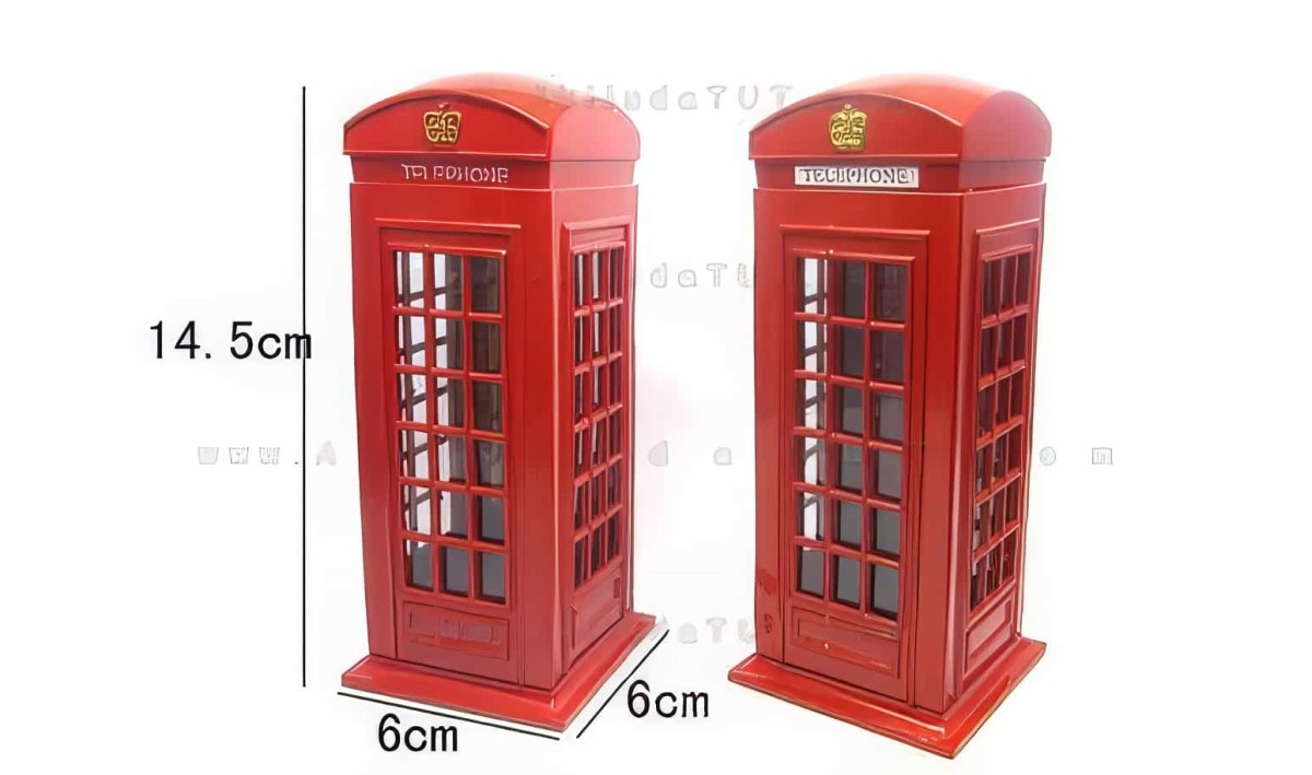 İngiliz Telefon Kulübesi Metal Kumbara - 5