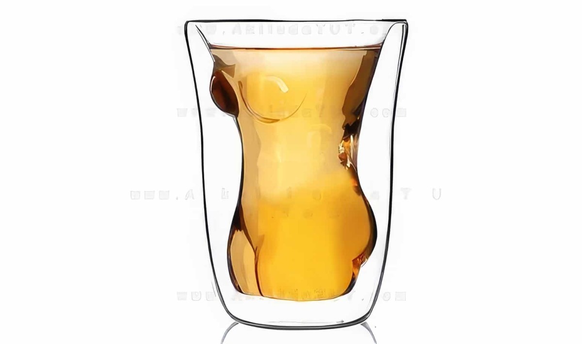 Kadın Vücudu Şeklinde Bardak - Lady Girl Glass - Çift Cidarlı - Çift Camlı Çay Ve Kahve Bardağı - 2