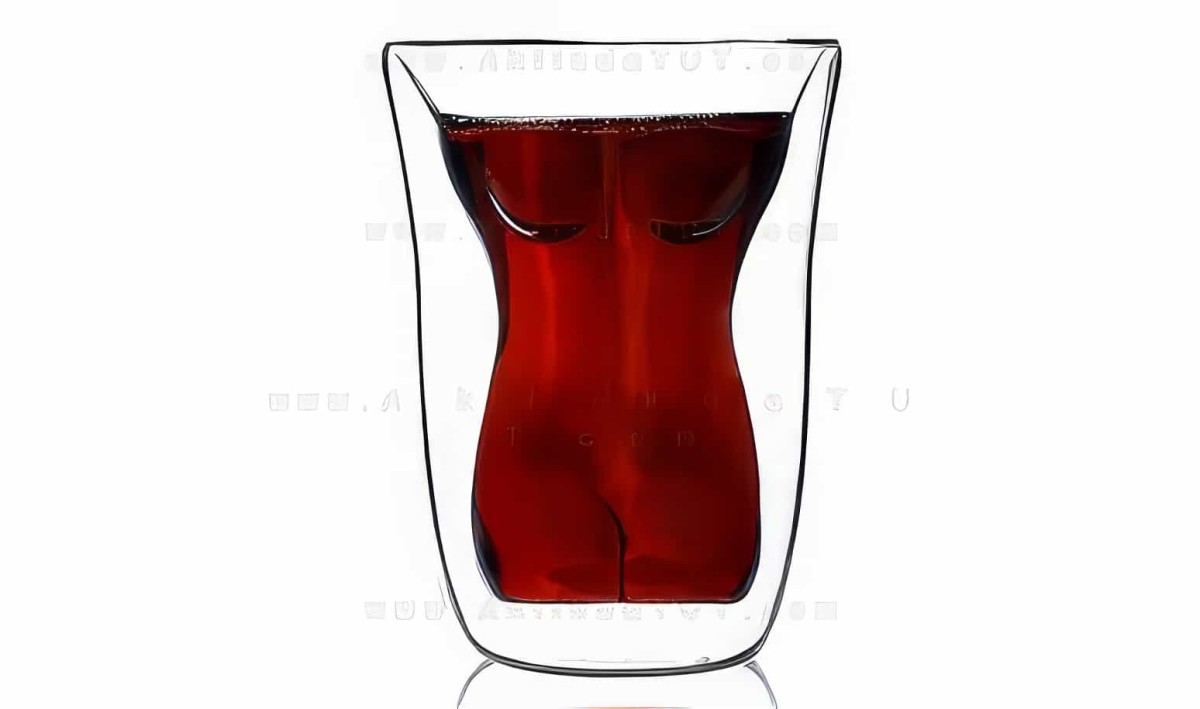 Kadın Vücudu Şeklinde Bardak - Lady Girl Glass - Çift Cidarlı - Çift Camlı Çay Ve Kahve Bardağı - 6