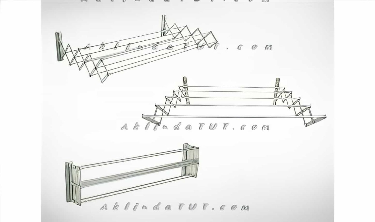 Katlanabilir Pratik Çamaşır Askılığı 80cm - 3