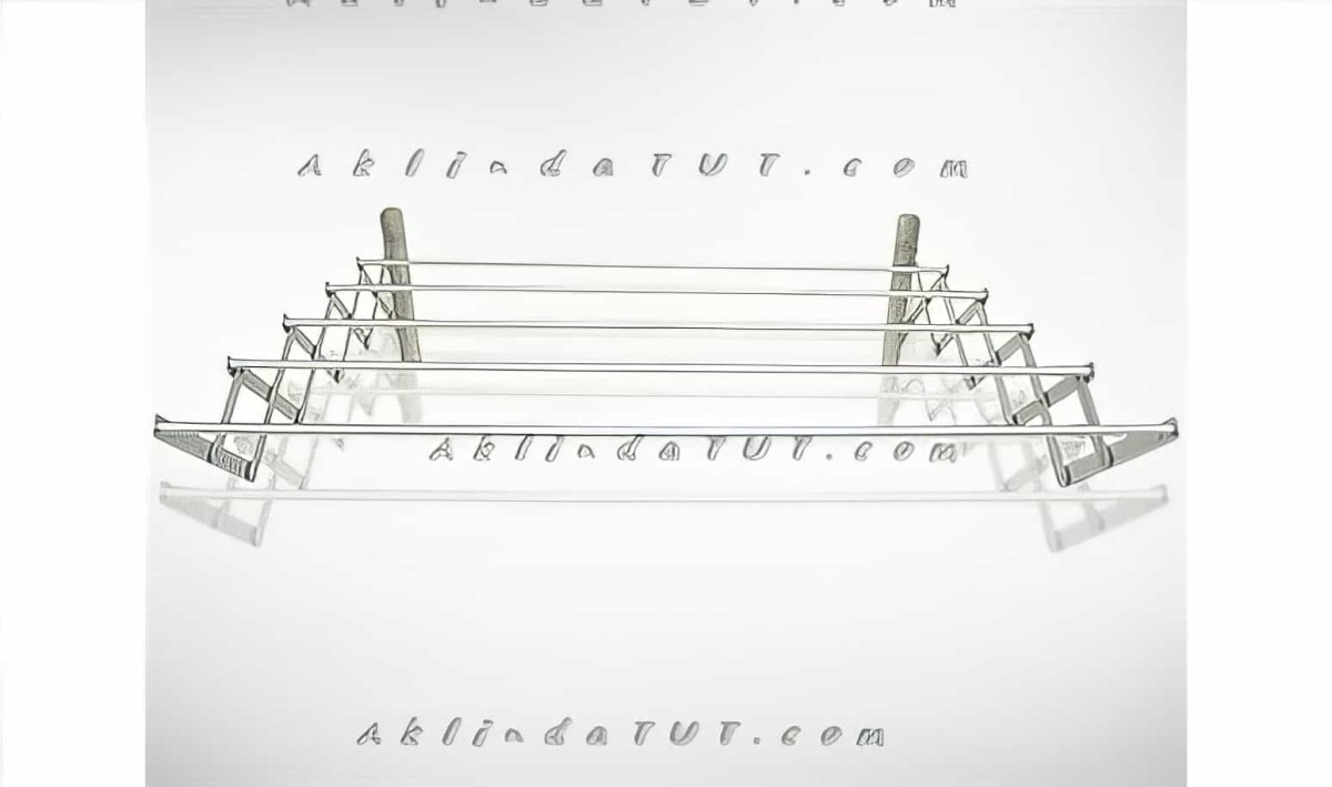 Katlanabilir Pratik Çamaşır Askılığı 80cm - 4