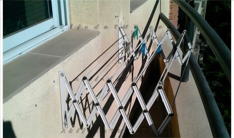 Katlanabilir Pratik Çamaşır Askılığı 80cm - 5