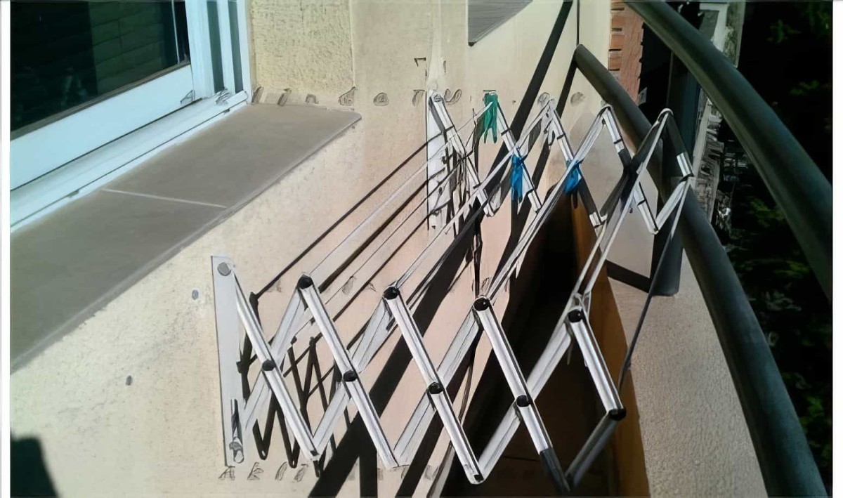 Katlanabilir Pratik Çamaşır Askılığı 80cm - 5
