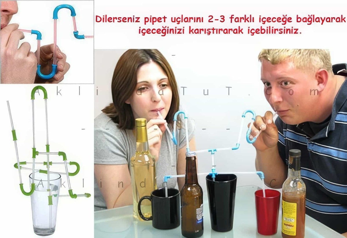 Kendin Yap Pipetleri - Dıy Funky Straws - 4