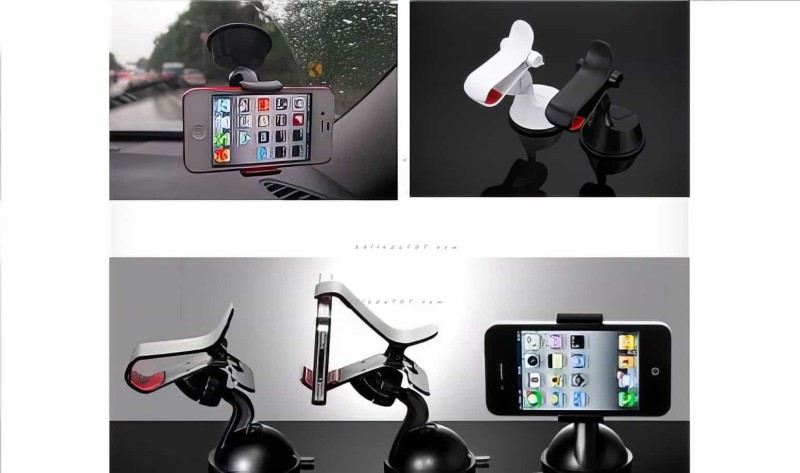 Kıskaçlı Vantuzlu Araç İçi Telefon Tutucu Car Universal Holder - 5