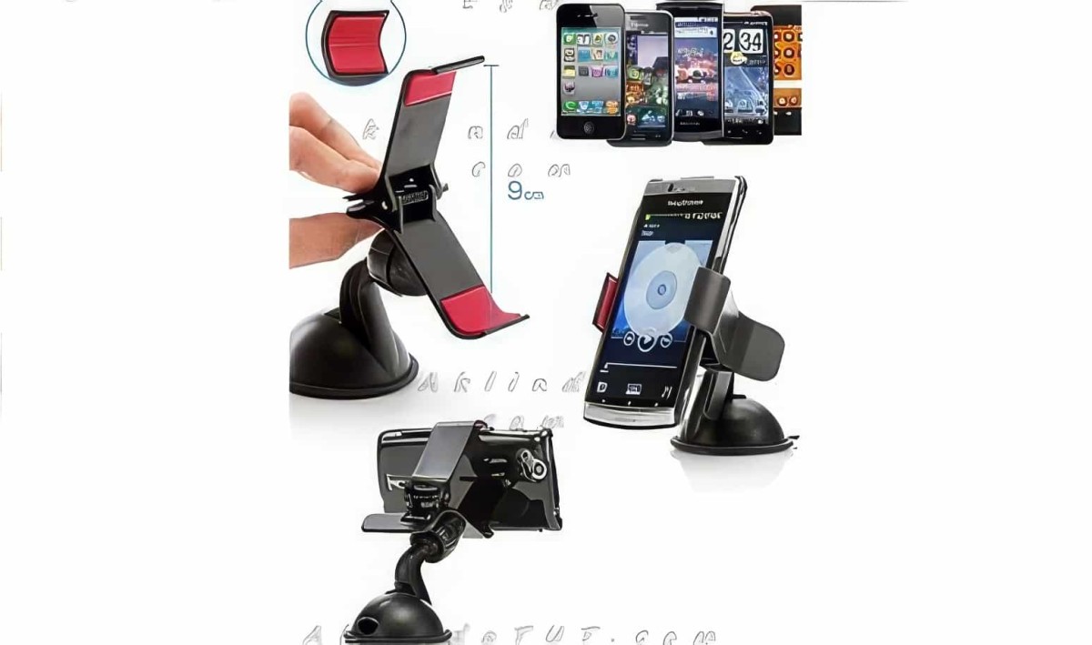Kıskaçlı Vantuzlu Araç İçi Telefon Tutucu Car Universal Holder - 6