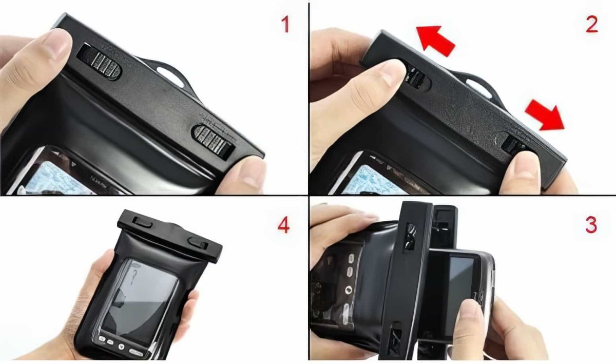 Kulaklık Çıkışlı Kola Takılan Su Geçirmez Telefon Kılıfı - 6