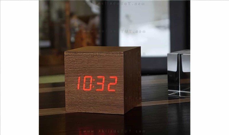 Küp Led Saat - Cube Alarm Led Clock - 1