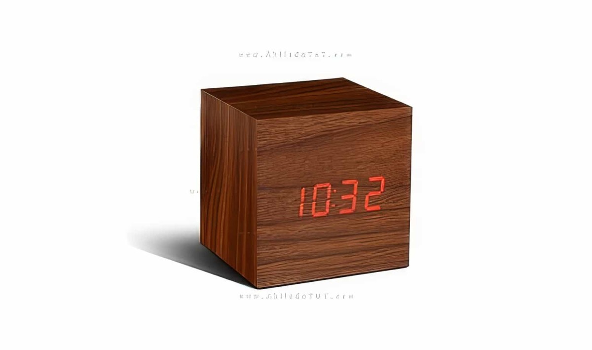 Küp Led Saat - Cube Alarm Led Clock - 2